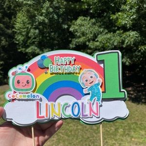 Cocomelon handmade cake topper